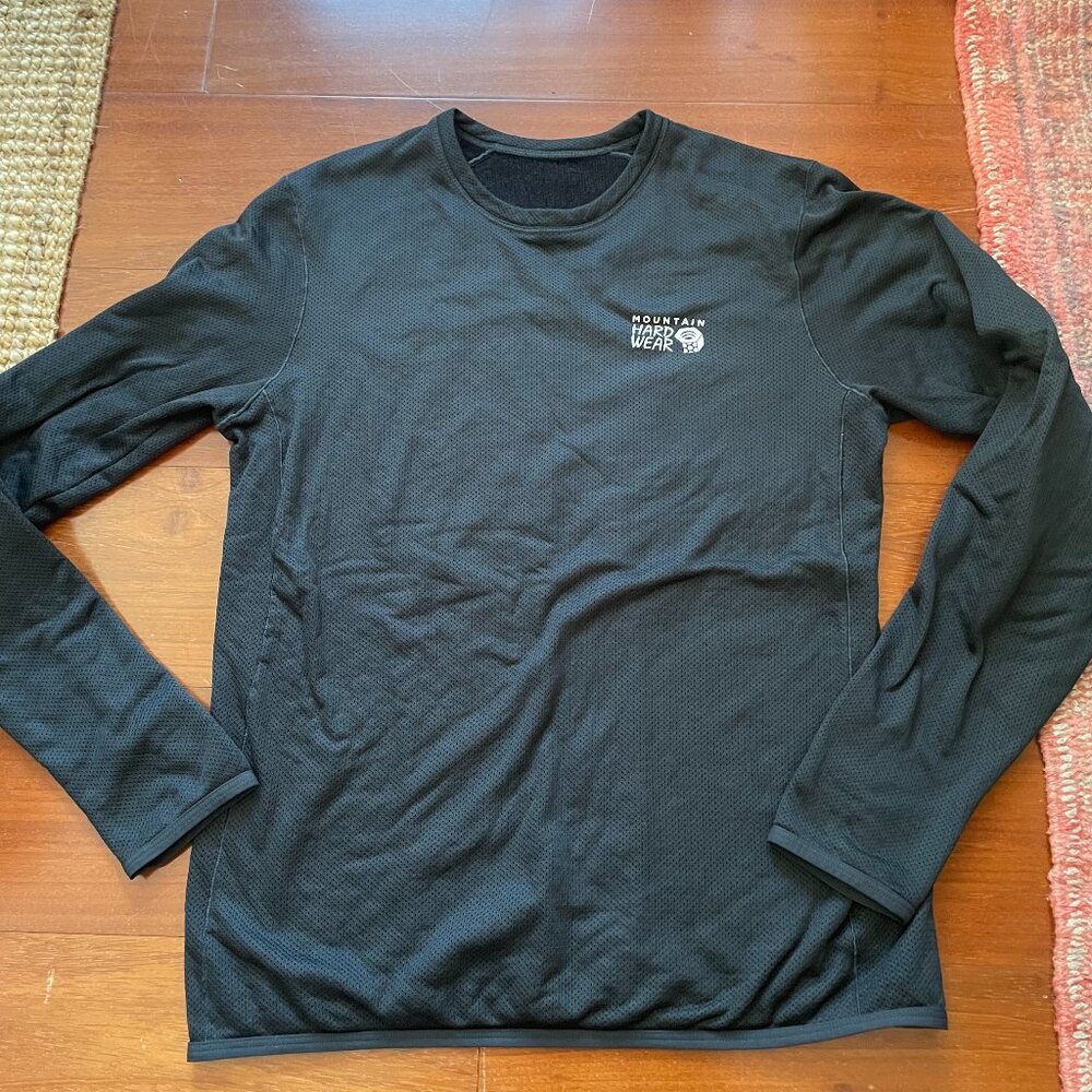 Mountain Hardwear Airmesh Long Sleeve Crew, Men's Small, Black
